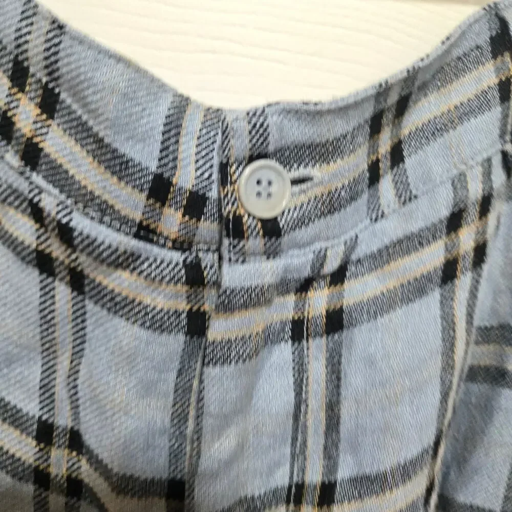 Reformation Linen Plaid Pants Size 0 Cropped Straight Leg